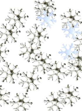 Gold Silver Cloth Artificial snow Christmas Snowflake/Star C