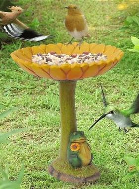 Mini Frogs Decor Resin Birdbath Polyresin Landscape