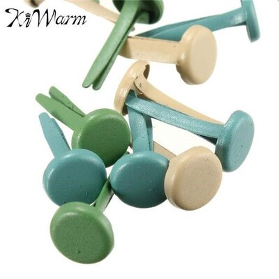 hot 100pcs/set metal mini craft brads 8mm circular split pin