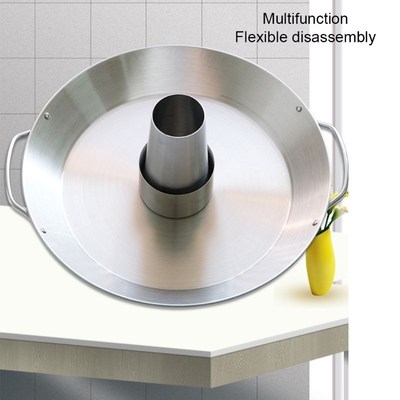 Round Roast Chicken Pan with Double Handles Turkey Grill Bar