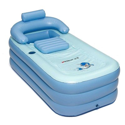 Blue Portable Folding Inflatable Air Bathtub for  Children W