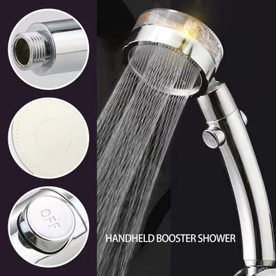High Pressure Water Saving Spray Shower Head Rotated Rainfal