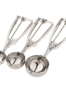 MagiDeal Set of 3 Cookie Scoop for Baking Stainless Steel Ic