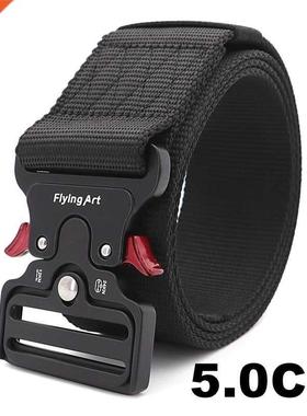 5.0CM Wide 145cm Army Belt Tactical Military Nylon Waist Bel