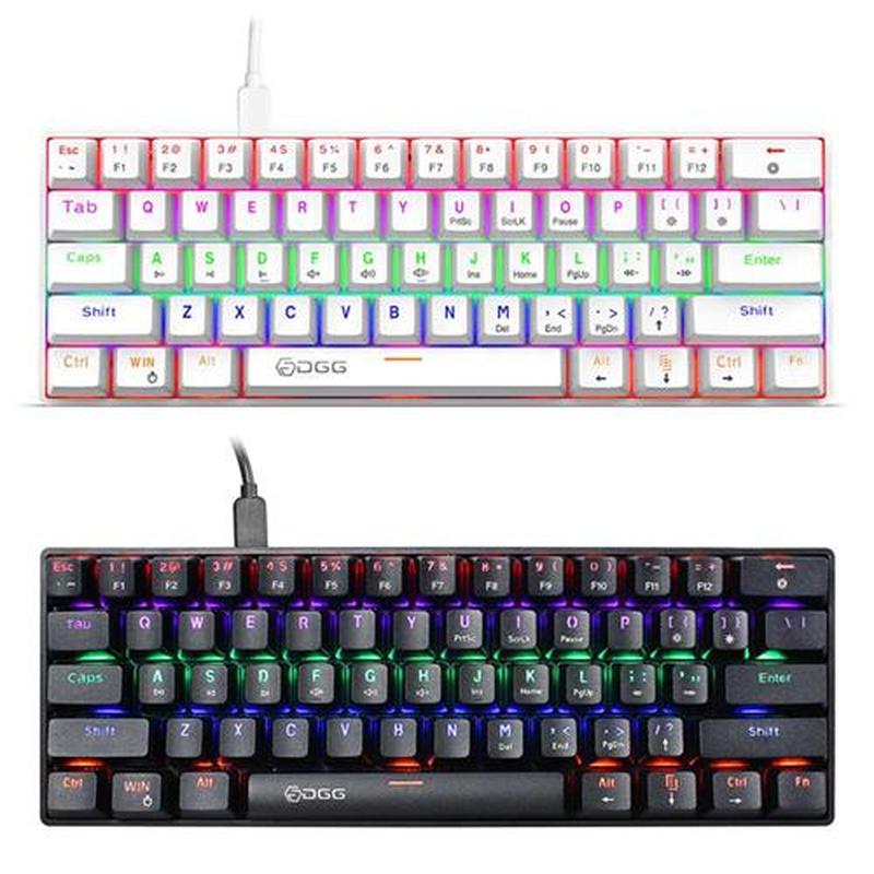 61Keys Desktop Computer Mechanical Keyboard Wired Computer L