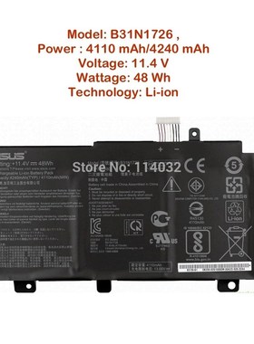 New 48Wh Laptop Battery B31N1726 for Asus TUF Gaming FX504 F