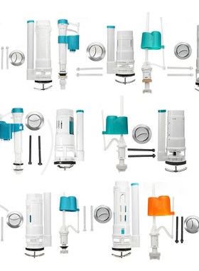 Toilet Push Button Valve Dual Set Flush Syphon Cistern Sypho