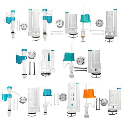 Toilet Push Button Valve Dual Set Flush Syphon Cistern Sypho