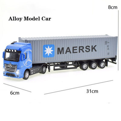 1:50 Diecast Alloy Truck Head Model Toy Container Truck Pull