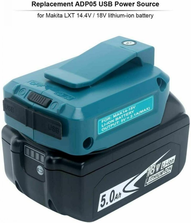 USB Power Charger Adapter LED Converter For MAKITA ADP05 14-