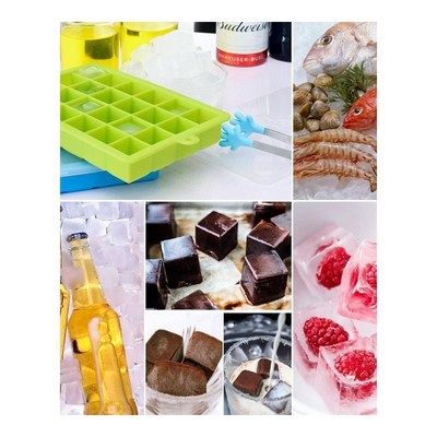 Silicone IceCube Mold Grid Mold With Lid Ice Tray For Househ