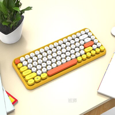 308i Wireless Bluetooth Keyboard Round Key Cap Gaming Keypad