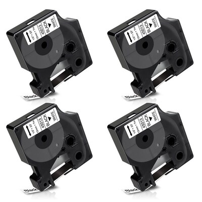 Topcolor 6PK 12mm Label Tape Replace Dymo D1 Tape 45013 4501