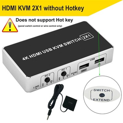 SB HDMI 1.4 KVM Switcher control 4K HDMI KVM Switch 4/2 port