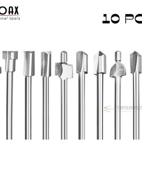 *10pcs HSS Router Bits Wood Cutter Milling Fits Dremel Rotar