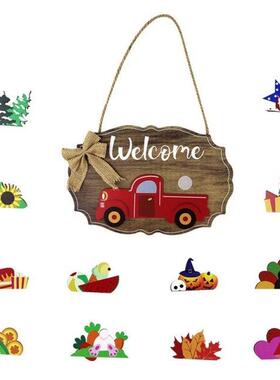 Welcome Sign And Home Decoration Country Red Truck Decoratio