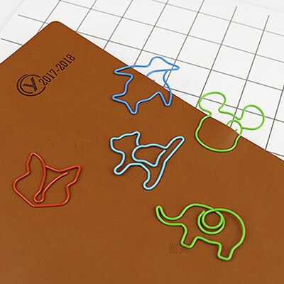 TUTU 30pcs/lot Cute Cartoon Animal Shape Paper Clips Creativ