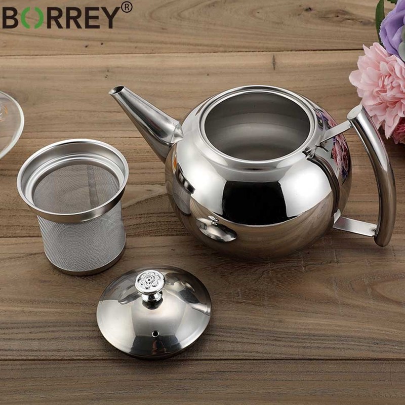 2L Stainless Steel Teapot With Tea Infuser Filter Oolong Ket