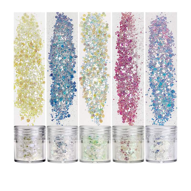 1Box Snow White Series Beauty Nail Glitter Powder Acrylic Po