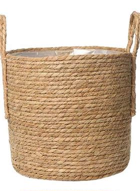 Basket Woven Flower Planter Pot Seagrass Wicker Vase Straw