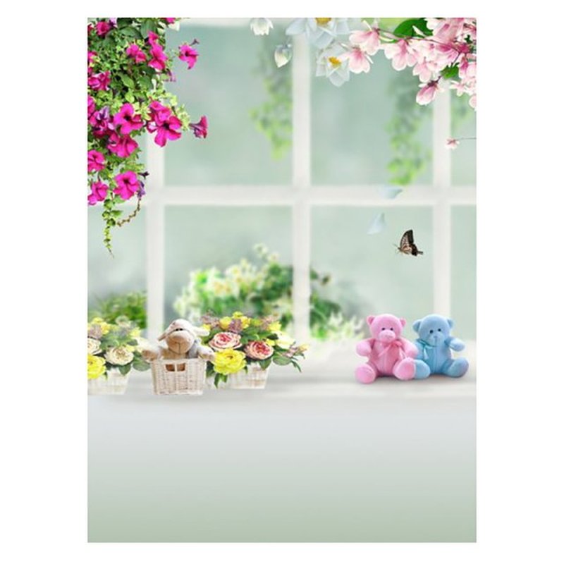 K3922 Backdrops Window Flower Toy Portrait Photography Backg