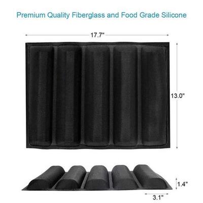 Silicone Baguette Pan - Non-Stick Perforated Fench Bread Pan