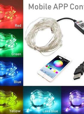 Christmas Tree Decor Bluetooth Led String Lights Merry Xmas