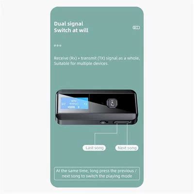 C29 USB Bluetooth 5.0 LCD Display Audio Receiver Transmitter