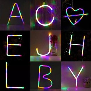 DIY Led Letters Light Neon Battery&USB Power Alphabe