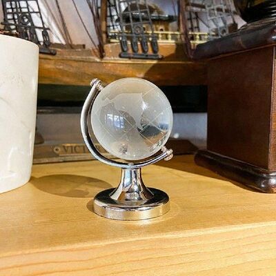 Mini Round Crystal Earth Globe Delicate Crystals Sphere