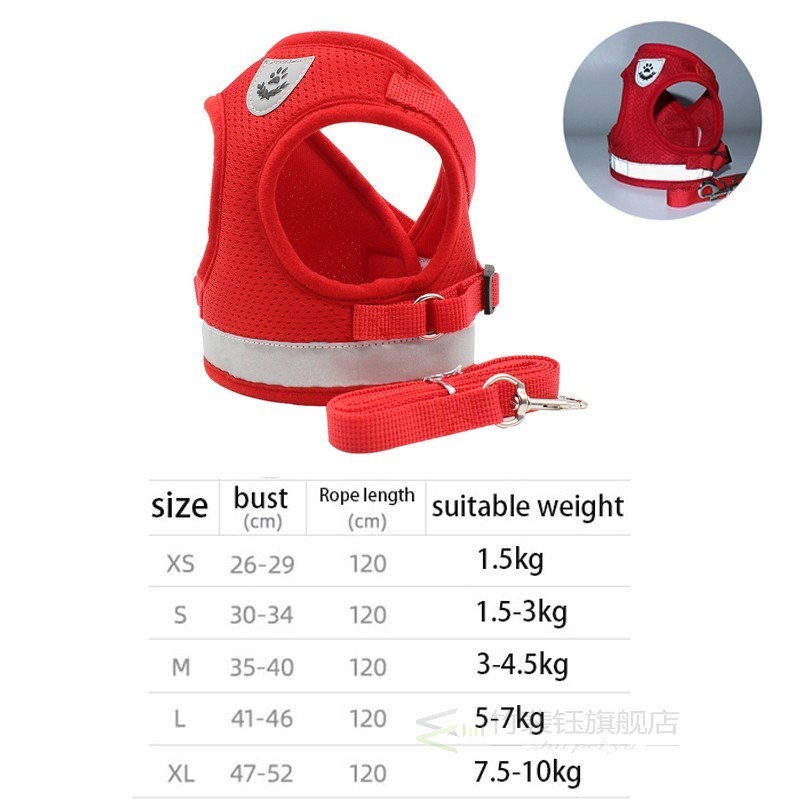 Fashion Collar for Dogs Accessories Dog mesh vest dog harne