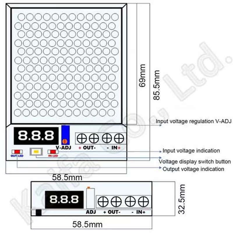 1PCS DC-DC Buck Module 10A High Power 300W Adjustable Regula