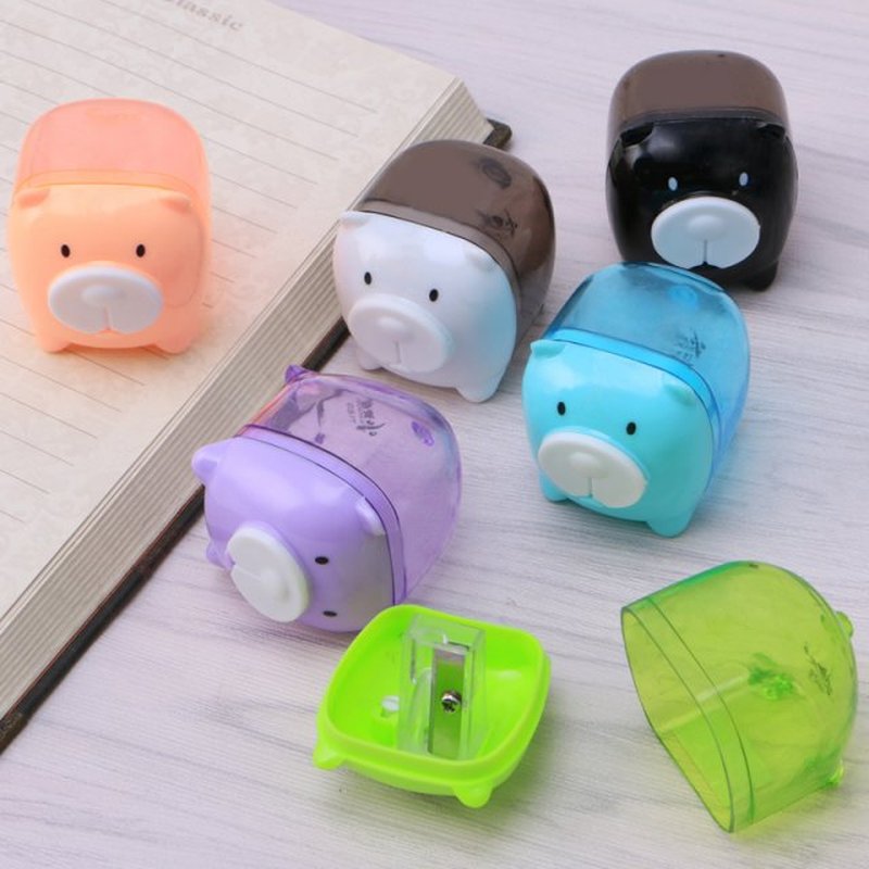1pc Cute  Pig Pencil Animal Sharpener Stationery For Sch