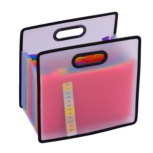 Accordian Expanding File Folder A4 12 Pockets Rainbow Colou