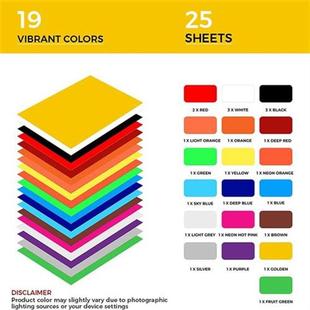 Heat Transfer Vinyl Sheet Set-Special PTFE Sheets,19 Differe