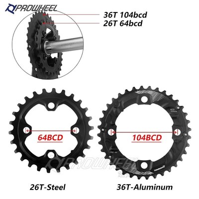 64BCD 104BCD MTB Bicycle Sprockets Double Chainwheel 26T 28T