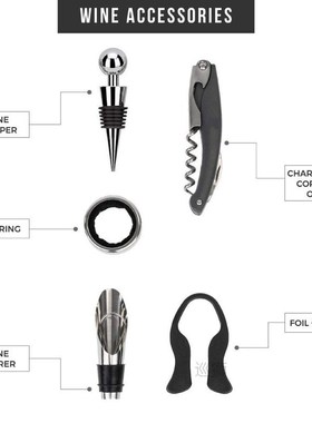 Deluxe Wine Opener Accessories Gift Tools Set  with Waiters