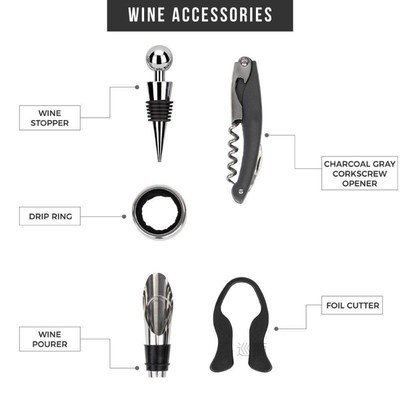 Deluxe Wine Opener Accessories Gift Tools Set  with Waiters