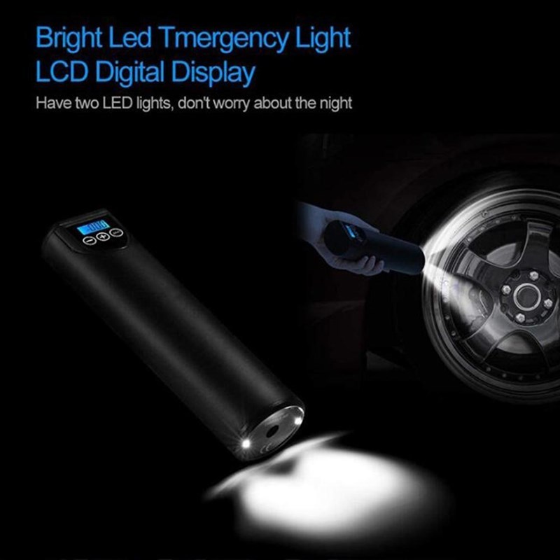 USB Charging Mini Bike Air Pump Bicycle Tire Inflator 2000m