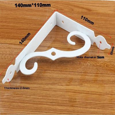 2pcs Metal Shelf Bracket L Shape Thickened Corner Brace Shel