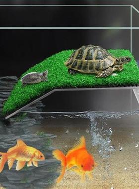Simulated Lawn Landscaping Turtle Basking Platform Suction