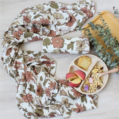 120x120cm Muslin Blanket Cotton Baby Swaddle Bamboo Soft New