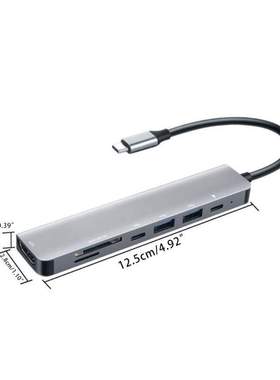 Type C to Compatible 4K Adapter Hub USB 3.0 Output PD Chargi