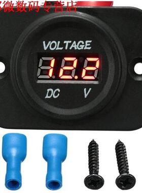 12 V-24 V Motorfiets LED Display Voltmeter Voltmeter Zwart