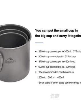 Camping Mug Titanium Cup Tourist Tableware Picnic Utensils O