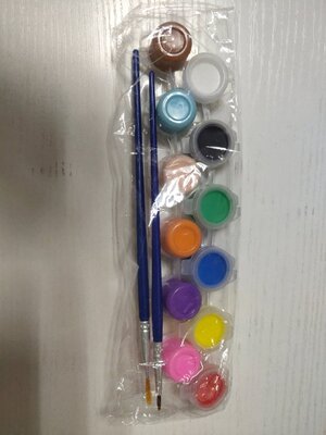 12 Colors Acrylic Paints With 2 Brushs DIY Graffiti Pigment