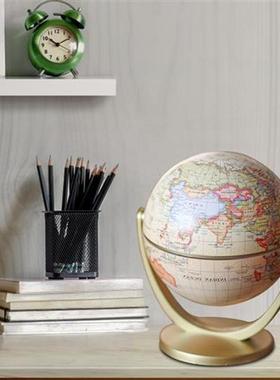 Retro Globe World Map English Edition Earth with Base