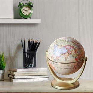 Retro Globe World Map English Edition Earth with Base