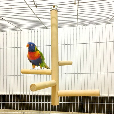 Bird Toys Wood Perch Accessories Parrot Stand Swing Ladder