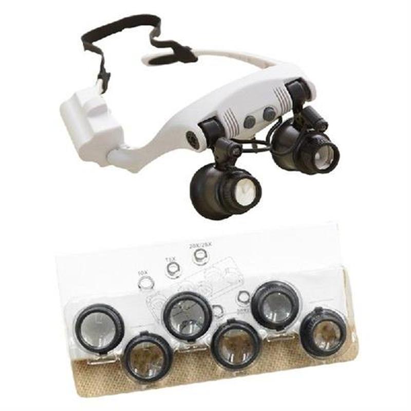 10X 15X 20X 25X Headband Magnifier Double Eyes Glass